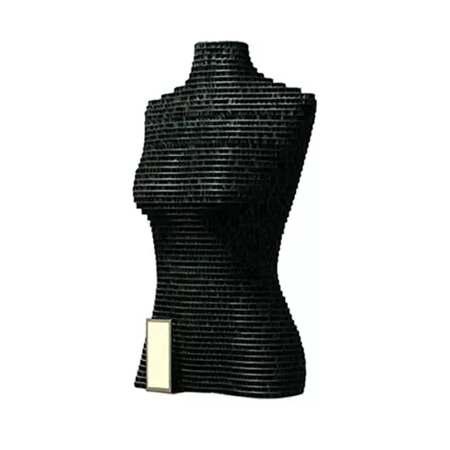Busto donna in cartone a strati - Nero