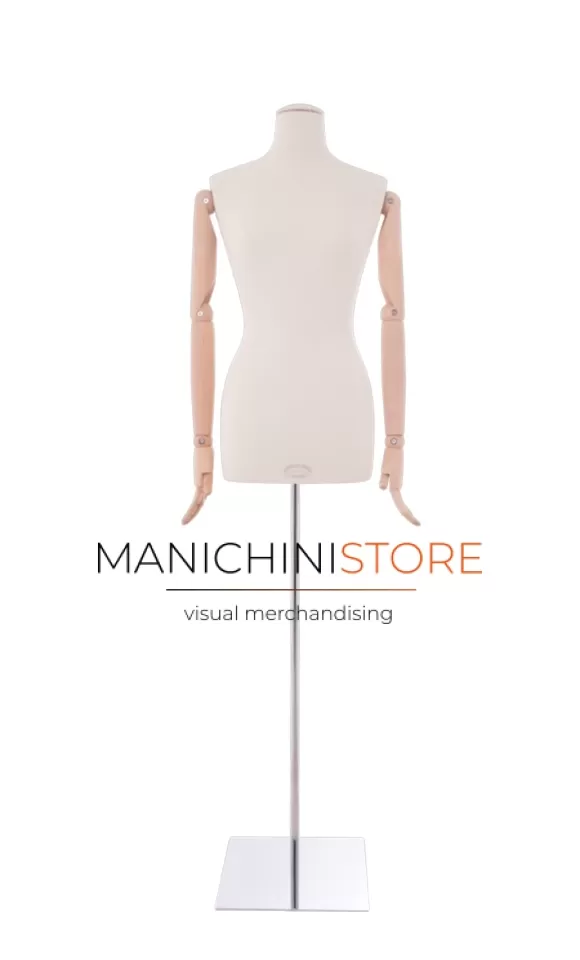 busto donna lino con braccia