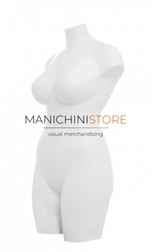 Busto manichino donna taglia comoda bianco