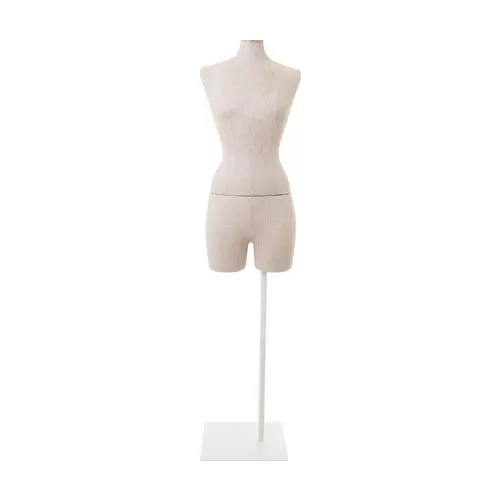 Busto donna in lino con mezza gamba