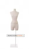 Busto donna in lino con mezza gamba