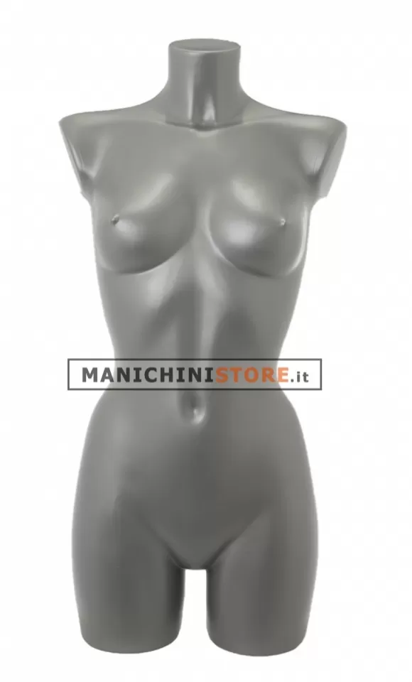 Busto manichino donna precolorato grigio