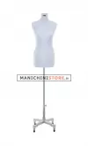 Busto donna tessuto grigio con base Worker