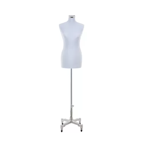 Busto donna tessuto grigio con base Worker
