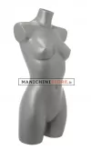 Busto manichino donna precolorato grigio