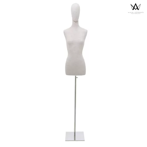 Busto donna in tessuto - Taupe