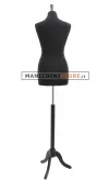 Busto donna in tessuto Nero con treppiede Nero