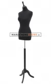 Busto donna in tessuto Nero con treppiede Nero