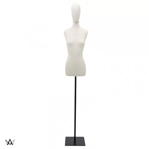 Busto donna in tessuto - Panna