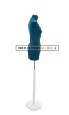 Busto sartoriale donna vellutato blu base tonda bianca