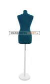 Busto sartoriale donna vellutato blu base tonda bianca