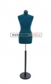 Busto sartoriale donna vellutato blu base tonda nera