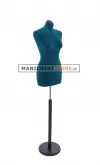 Busto sartoriale donna vellutato blu base tonda nera
