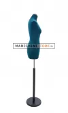 Busto sartoriale donna vellutato blu base tonda nera