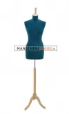 Busto sartoriale donna vellutato blu treppiede frassino