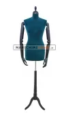 Busto sartoriale donna vellutato blu con braccia treppiede nero