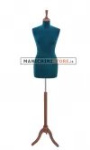 Busto sartoriale donna vellutato blu treppiede noce