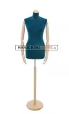 Busto sartoriale donna vellutato blu con braccia frassino