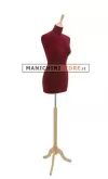 Busto sartoriale donna vellutato bordeaux treppiede frassino