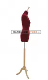 Busto sartoriale donna vellutato bordeaux treppiede frassino