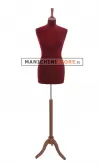 Busto sartoriale donna vellutato bordeaux treppiede noce