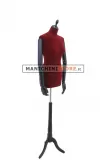 Busto sartoriale donna vellutato bordeaux con braccia treppiede nero