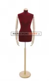Busto sartoriale donna vellutato bordeaux con braccia frassino