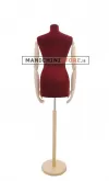 Busto sartoriale donna vellutato bordeaux con braccia frassino