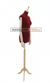 Busto sartoriale donna vellutato bordeaux con braccia treppiede frassino
