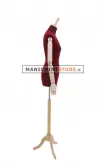 Busto sartoriale donna vellutato bordeaux con braccia treppiede frassino