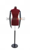 Busto sartoriale donna vellutato bordeaux con braccia base nera