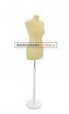 Busto sartoriale donna vellutato giallo base tonda bianca