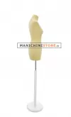 Busto sartoriale donna vellutato giallo base tonda bianca