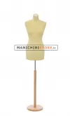 Busto sartoriale donna vellutato giallo base tonda frassino