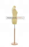 Busto sartoriale donna vellutato giallo base tonda frassino