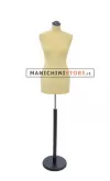Busto sartoriale donna vellutato giallo base tonda nera