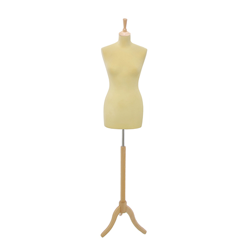 Busto sartoriale donna vellutato giallo treppiede frassino