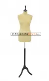 Busto sartoriale donna vellutato giallo treppiede nero