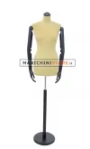 Busto sartoriale donna vellutato giallo con braccia base nera