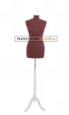 Busto sartoriale donna vellutato cioccolato treppiede bianco