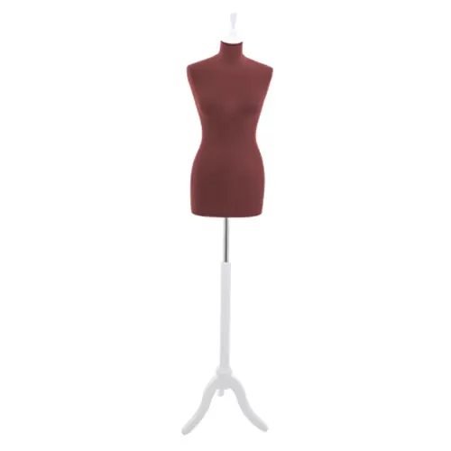 Busto sartoriale donna vellutato cioccolato treppiede bianco