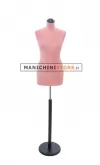 Busto sartoriale donna vellutato rosa base tonda nera