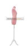 Busto sartoriale donna vellutato rosa treppiede bianco