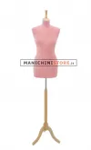 Busto sartoriale donna vellutato rosa treppiede frassino