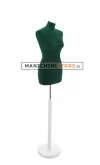 Busto sartoriale donna vellutato verde base tonda bianca