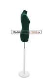 Busto sartoriale donna vellutato verde base tonda bianca