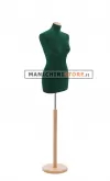Busto sartoriale donna vellutato verde base tonda frassino