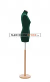 Busto sartoriale donna vellutato verde base tonda frassino