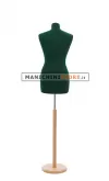 Busto sartoriale donna vellutato verde base tonda frassino