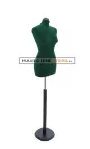 Busto sartoriale donna vellutato verde base tonda nera